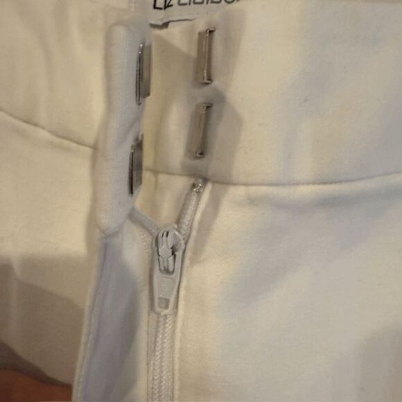 Liz Claiborne EMMA Cropped Trousers White Mid Rise Dressy or Casual Size 10 - Picture 6 of 12